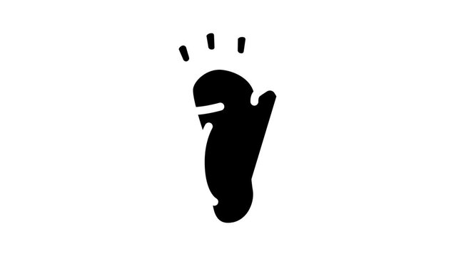 monkey animal hoof print glyph icon animation