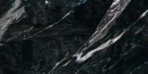 Green-Black marble texture background with white crack. dark marble granite for ceramic slab tile,...