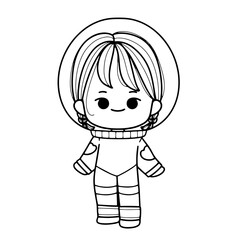 space kid outline