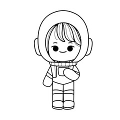 space kid outline