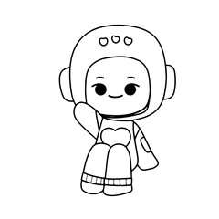 space kid outline
