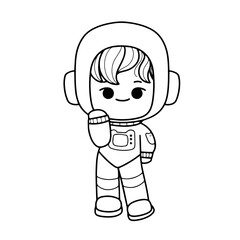 space kid outline