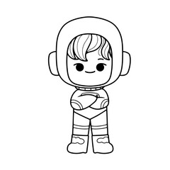 space kid outline