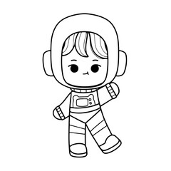 space kid outline