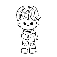 space kid outline