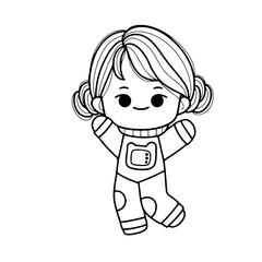 space kid outline