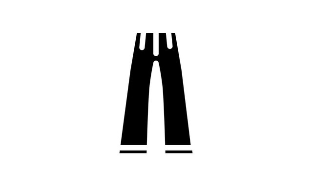 straight leg pants apparel glyph icon animation