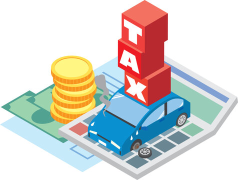 自動車税のイメージイラスト