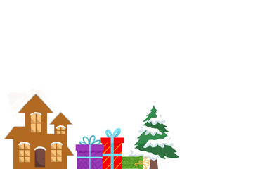 Christmas Background Illustration on Winter