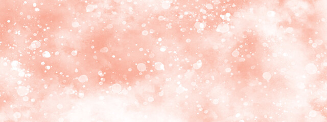 Abstract pink watercolor background with bubbles, beautiful pink watercolor background with various bokeh surrounding randomly, soft pink texture with smoke and clouds.