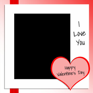 Square photo camera for social networks for Valentine's Day