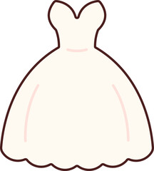 Wedding Dress woman Icon Elements Flat sticker black Style