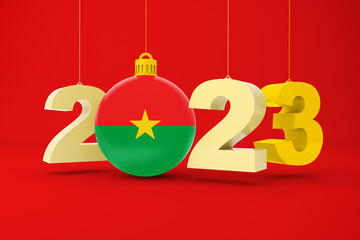 2023 Year With Burkina Faso Flag