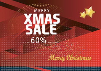 Merry christmas Sale off discount creative vector�image