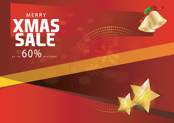 Merry christmas Sale off discount creative image