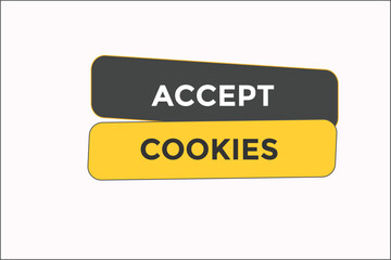 Accept cookies button web banner template Vector Illustration