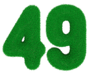 grass number 49 green with generative AI