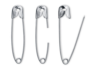 Set of safety pin solated