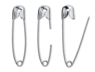 Set of safety pin solated