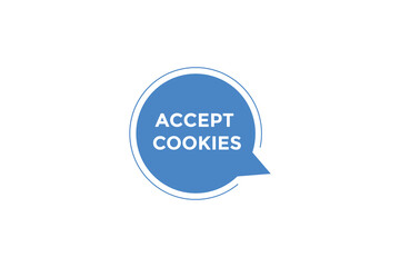 Accept cookies button web banner template Vector Illustration