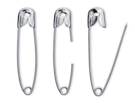 Set of safety pin solated