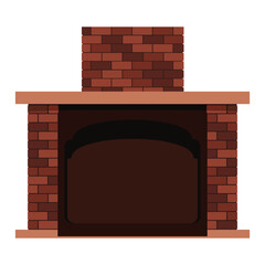 vector illustration of a fireplace