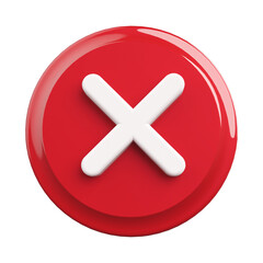 Obraz premium 3d icon cross mark