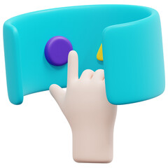 interaction 3d render icon illustration