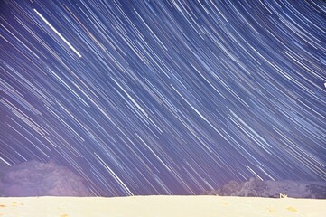 Beautiful star train passing through mountain of Sonmarg Kashmir 