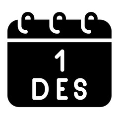 calendar glyph icon