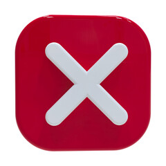 Obraz premium 3d icon cross mark with generative AI