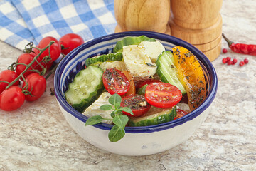 Greek salad with feta cheese
