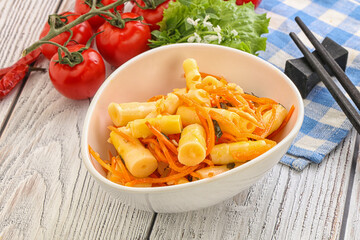 Korean food - pickled bamboo stalks