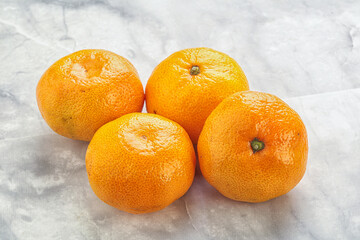 Fresh ripe juicy yellow mandarin