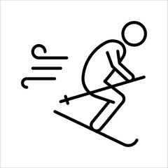 Skiing icons, Ski and snowboarding Vector illustration on white background. EPS 10