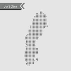 Fototapeta na wymiar map of Sweden