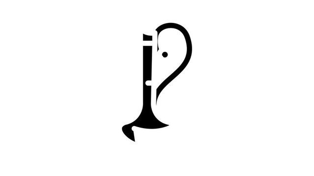 arabian carafe glyph icon animation