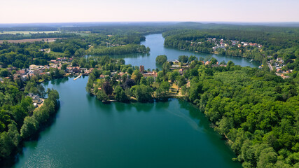 Fototapeta na wymiar Scenic view of beautiful historical landscape. Travel concept, Łagów in Poland