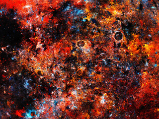 Fototapeta na wymiar red abstract fractal background 3d rendering illustration