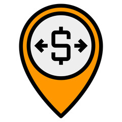 Obraz premium exchange filled outline icon