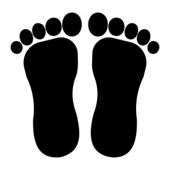 feet glyph icon