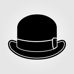 Bowler hat isolated on white background. Vector illustration