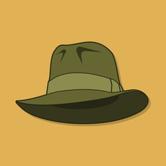 Fedora hat isolated on white background. Vector illustration