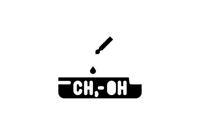 organic solvent glyph icon animation