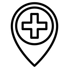 hospital outline icon