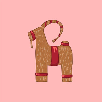 julbock yule goat illustration background