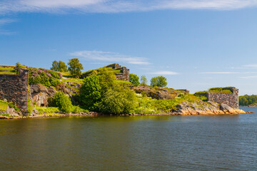 The Suomenlinna Fortress in summer day in Helsinki, Finland.