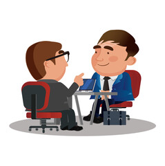 Job interview HR officer and candidate