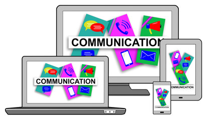 Communication concept on different devices