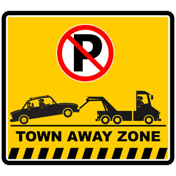 no parking sign, Town away zone